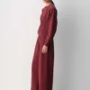 Pantalon palazzo oversize en molleton confortable à taille basse