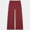 Pantalon palazzo oversize en molleton confortable à taille basse