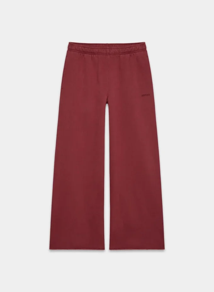 Pantalon palazzo oversize en molleton confortable à taille basse