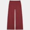 Pantalon palazzo oversize en molleton confortable à taille basse