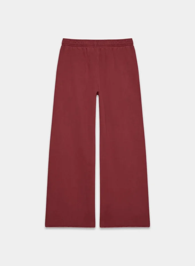Pantalon palazzo oversize en molleton confortable à taille basse