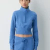 Polaire Cozy Sweatfleece Snug Hi-rib 1/2 Zip Mockneck