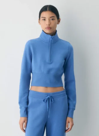 Polaire Cozy Sweatfleece Snug Hi-rib 1/2 Zip Mockneck