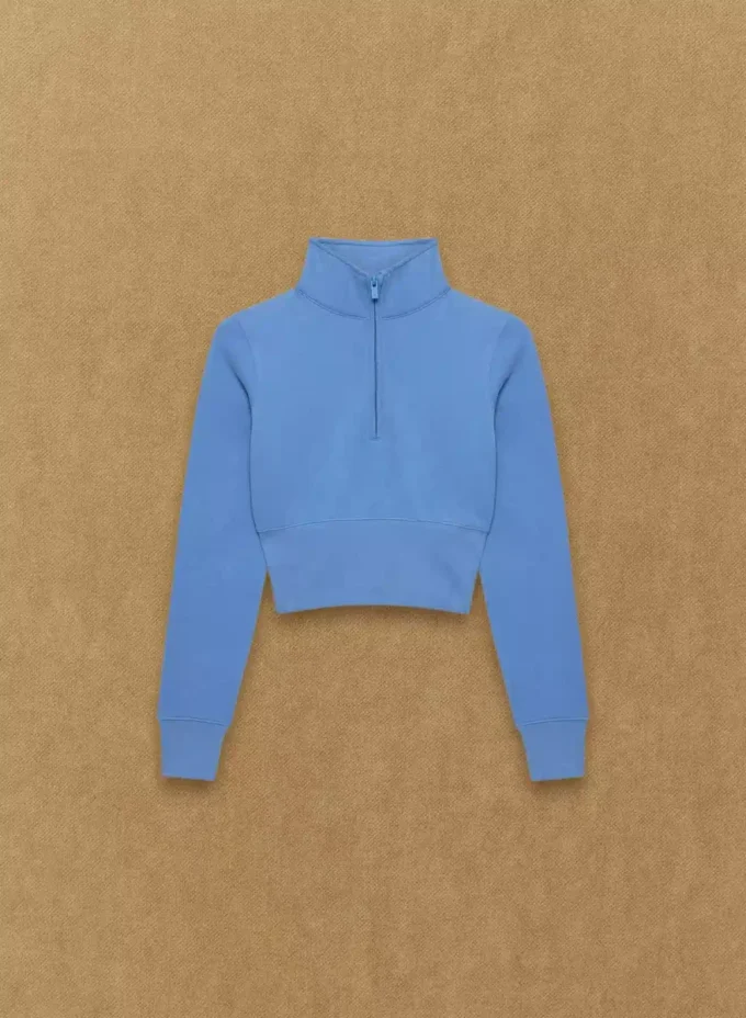 Polaire Cozy Sweatfleece Snug Hi-rib 1/2 Zip Mockneck