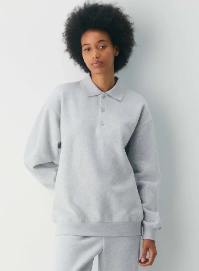 Polo boyfriend en molleton douillet