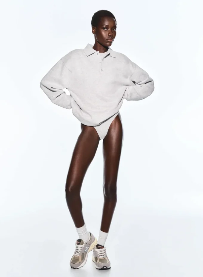 Polo boyfriend en molleton douillet