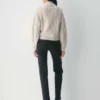 Pull à capuche et fermeture éclair 1/4 en laine mérinos Heritage