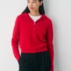 Pull à capuche zippé en cachemire essentiel