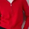 Pull à capuche zippé en cachemire essentiel
