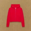 Pull à capuche zippé en cachemire essentiel