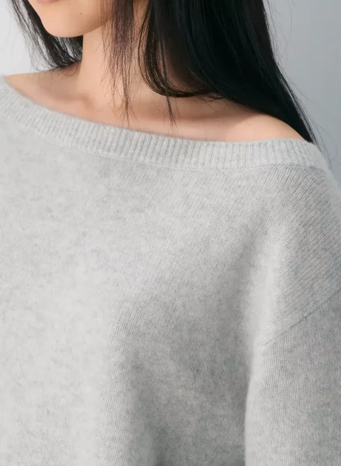 Pull à col bateau décontracté Essential Cashmere