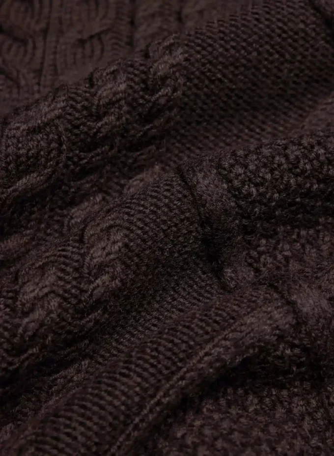Pull à col châle en laine mérinos Heritage Knit 100 % extra-fine
