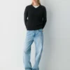 Pull à col en V décontracté en cachemire Essential