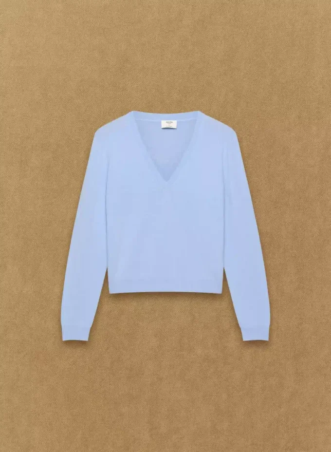 Pull à col en V en cachemire Bare