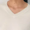 Pull à col en V en laine mérinos Bare