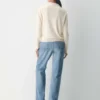 Pull à col en V en laine mérinos Bare