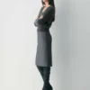 Pull à col en V rétréci en cachemire brossé