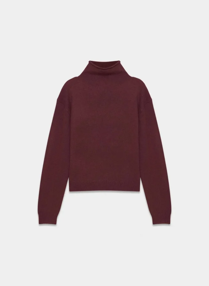 Pull à col montant en cachemire