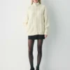 Pull à col montant et fermeture éclair en laine mérinos Heritage Knit