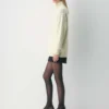 Pull à col montant et fermeture éclair en laine mérinos Heritage Knit