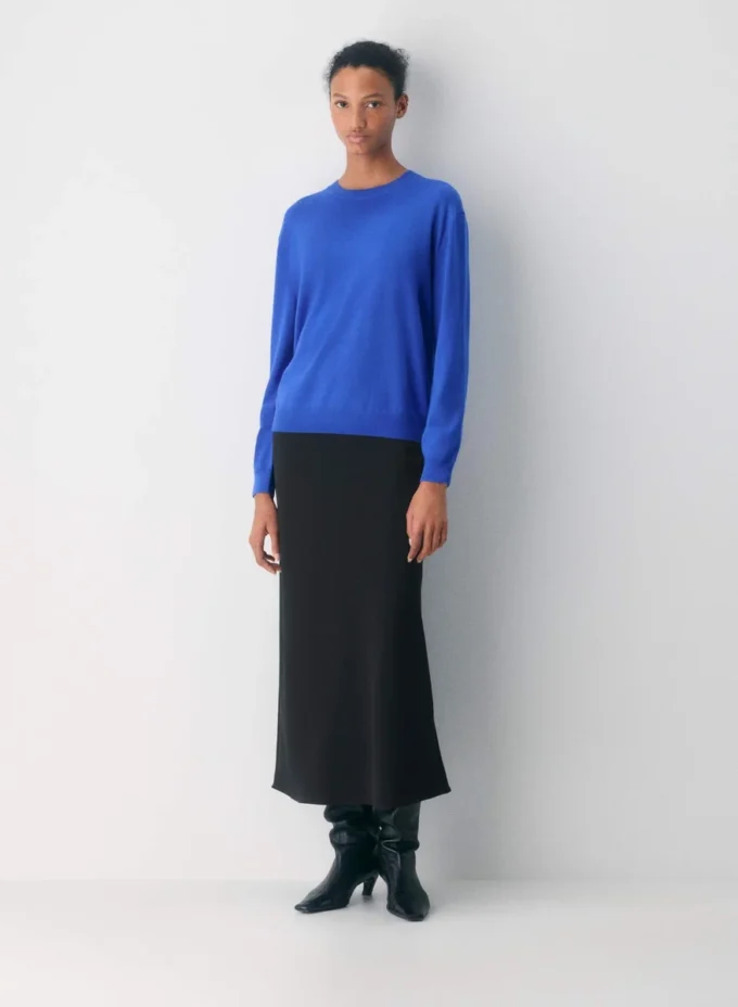 Pull à col rond en laine mérinos Bare