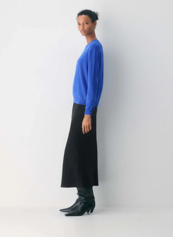 Pull à col rond en laine mérinos Bare