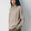 Pull à col rond en laine mérinos Heritage Knit