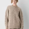 Pull à col rond en laine mérinos Heritage Knit