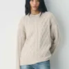 Pull à col rond en laine mérinos Heritage Knit