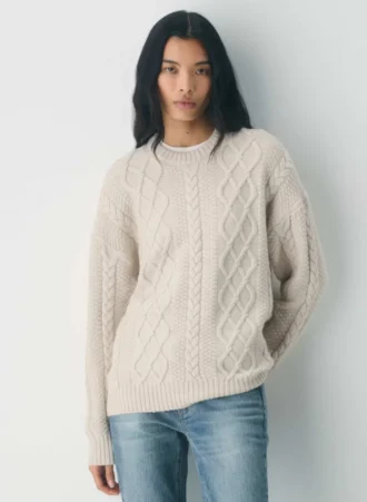 Pull à col rond en laine mérinos Heritage Knit