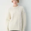 Pull à col rond en laine mérinos Heritage Knit