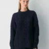 Pull à col rond en laine mérinos Heritage Knit