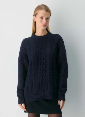 Pull à col rond en laine mérinos Heritage Knit