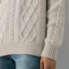Pull à col rond en laine mérinos Heritage Knit