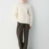 Pull à col rond en laine mérinos Heritage Knit