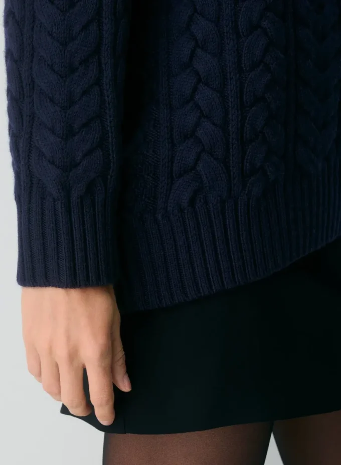 Pull à col rond en laine mérinos Heritage Knit