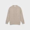 Pull à col rond en laine mérinos Heritage Knit