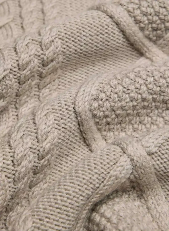 Pull à col rond en laine mérinos Heritage Knit