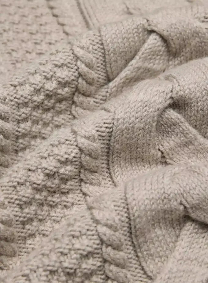 Pull à col rond en laine mérinos Heritage Knit