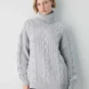 Pull à col roulé en laine mérinos Heritage Knit