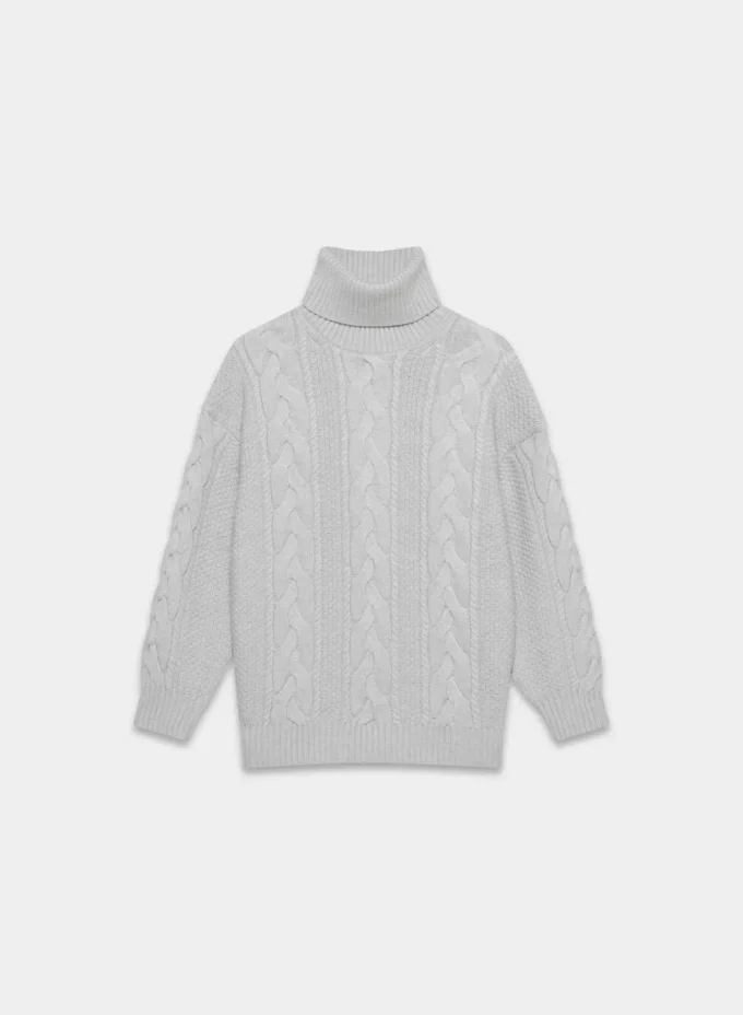 Pull à col roulé en laine mérinos Heritage Knit