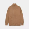 Pull à col roulé en laine mérinos épaisse