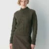 Pull à col roulé et manches longues en laine mérinos Heritage Knit