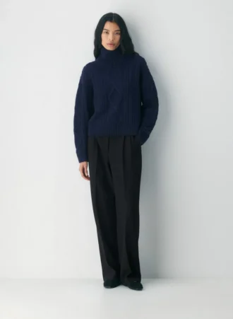 Pull à col roulé Heritage Knit en laine mérinos