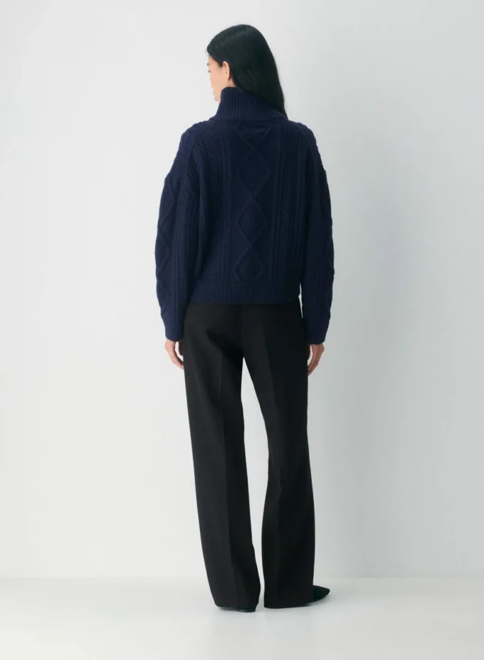 Pull à col roulé Heritage Knit en laine mérinos