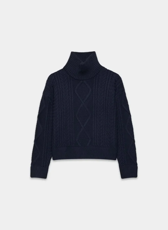 Pull à col roulé Heritage Knit en laine mérinos