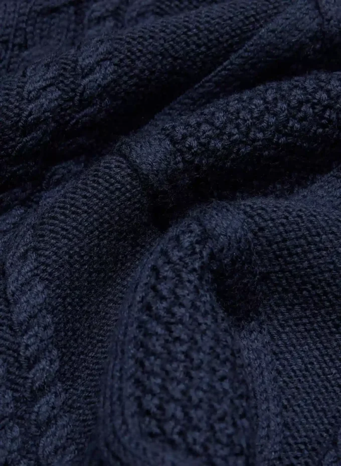 Pull à col roulé Heritage Knit en laine mérinos