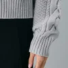 Pull en laine mérinos à col rond et coupe longue Heritage Knit