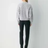 Pull en laine mérinos à col rond et coupe longue Heritage Knit