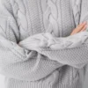 Pull en laine mérinos à col rond et coupe longue Heritage Knit